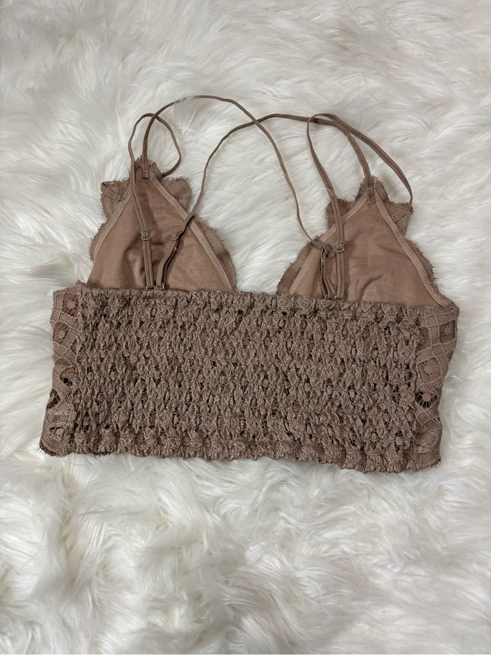Anemone Taupe Floral Lace Bralette Cami - Picture 3 of 5